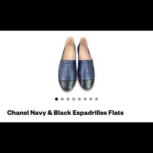 AUTHENTIC CHANEL Navy & Black Espadrilles! (or best offer)